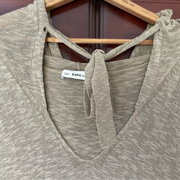 Zara sage green stretchy knit jumpsuit size large - Picture 4 of 15